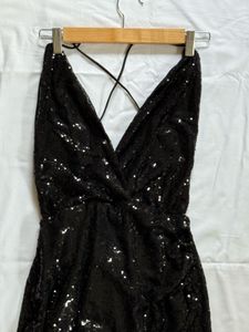 Sparkly Black Mini Dress