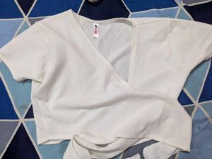 White Wrap Up Top