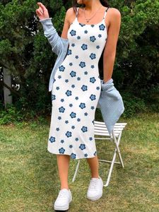 Floral Print Midi Slip Dress