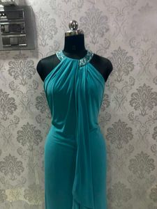 Elegant Teal Evening Gown