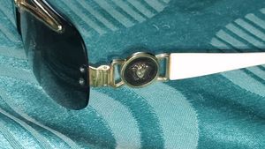 Versace Vintage Royal Black And White Sunglasses