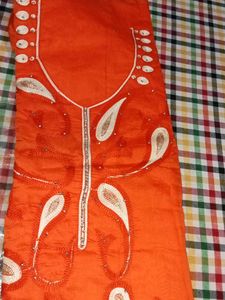 Unstitched Suit ✨ Organza Dupatta