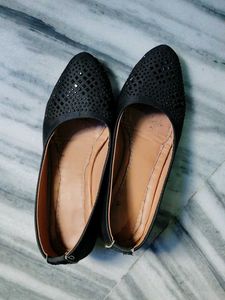 Black Studded Ballet Flats