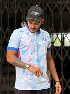 Unique Graphic Print Polo Shirt