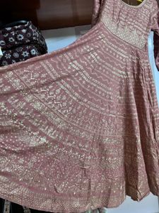 “Avaasa” Mauve Flared Ethnic Gown