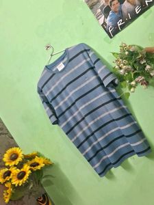 Striped Blue T-Shirt🖤🤍💙