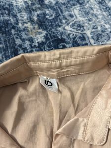 satin cream colour shirt