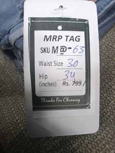 M@63 Size-30 Stylish Jeans with Side Stripe