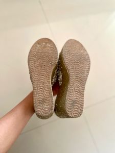 Golden Bridal Wedges