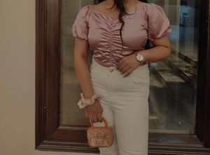 Pink Ruched Top