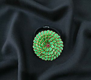 Green Floral Hair Tie