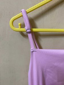 Pink Strap Fit &amp; Flare Dress