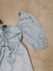 New Party Shimmery Blue Dress