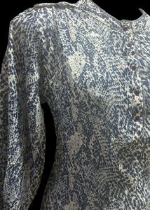 Blue Leopard / Abstract Printed Top