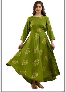 Elegant Green A-line Kurta