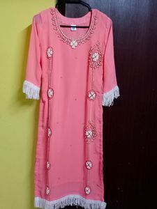 Pearl Work Georgette Heavy Suit set