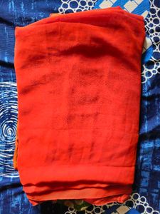 Elegant Orange Sari