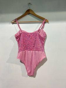 Pink Sequin Bodysuit
