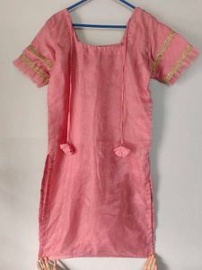 Pink Embroidered Kurta