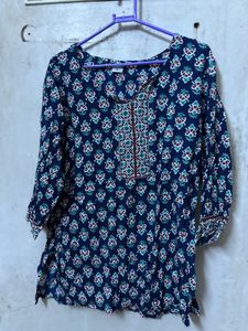 Blue Printed kurti