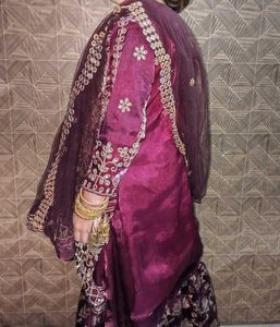 Gorgeous purple Embroidered Outfit