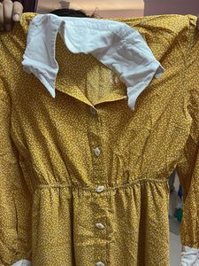A Mustard Colour Senthetic Dress
