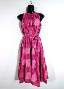 Pink Floral Dress Janasya