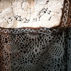 Lace Crochet Mini Dress (Thrifted)