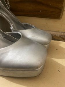 Silver Platform Heels