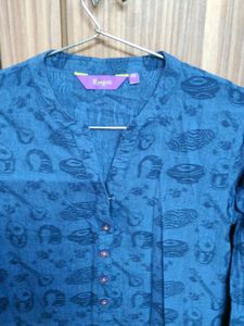 Blue Embroided Kurti