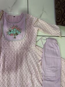 Elegant Lavender Kurta Set