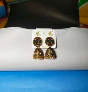 jhumka multicolour beaded