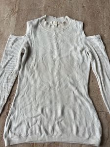 Cold Shoulder Knit Top