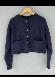 Navy Knit Cardigan