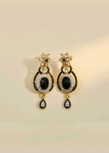 Elegant Black Stone Earrings (New)