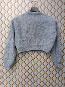 New With Tag Korean Baggy Crop Sweatshirt