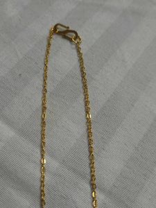 Golden Chain With White Pearl Ball