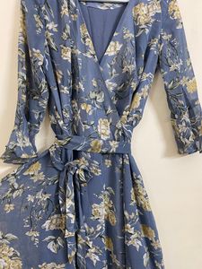 Floral Wrap Around Dress From Myntra