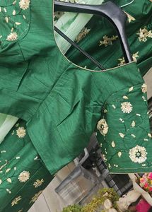 Emerald Green Embroidered Lehenga