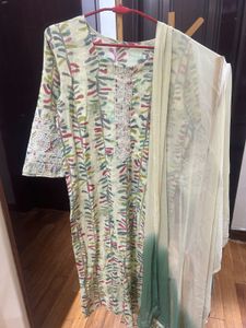 Green Elegant Printed Kurta Set