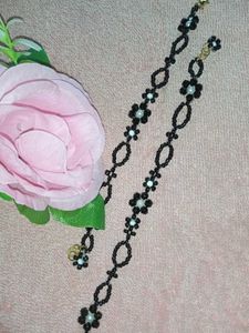 Geometric Black Floral Bracelet # Pinterest