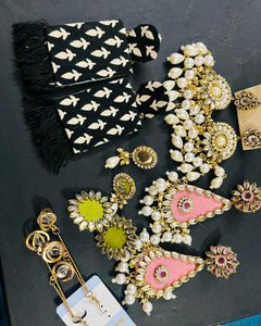 Hand Made Earrings 5 Pair Combo