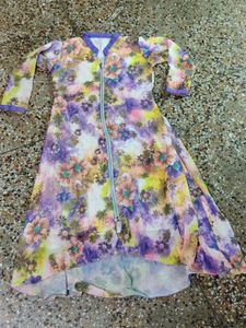 Floral Print Asymmetrical Dress