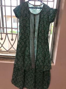 Lux Green Kurtha