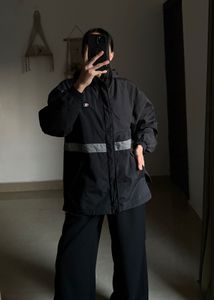 CHAMPION BLACK HOODED WINDBREAKER ZIPPER JACKET