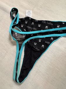 Graphic mesh thong