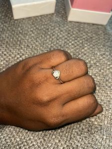 Heart Stone Silver Ring 925