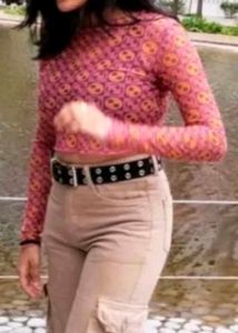 Y2K Mesh CropTop (Pull&amp;Bear)