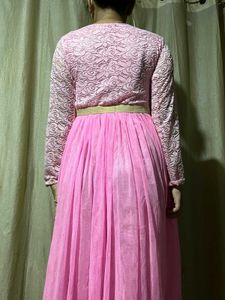 Pink Lace Maxi Dress