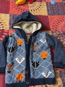 FirstCry Baby Winter Blue Jacket